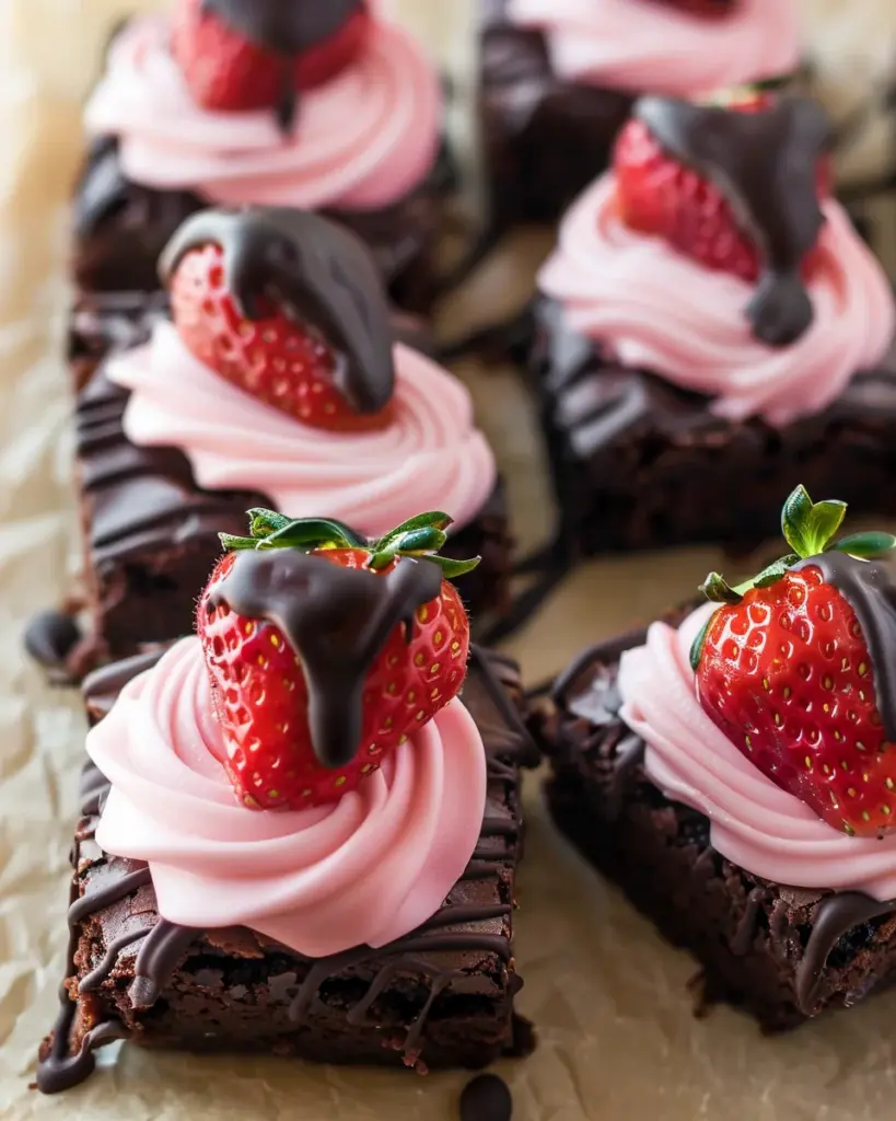 Chocolate Covered Strawberry Brownies 4 1 1 38