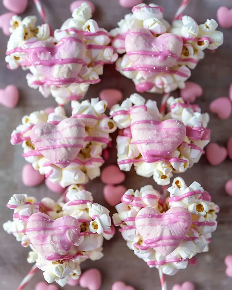 Marshmallow Popcorn Hearts