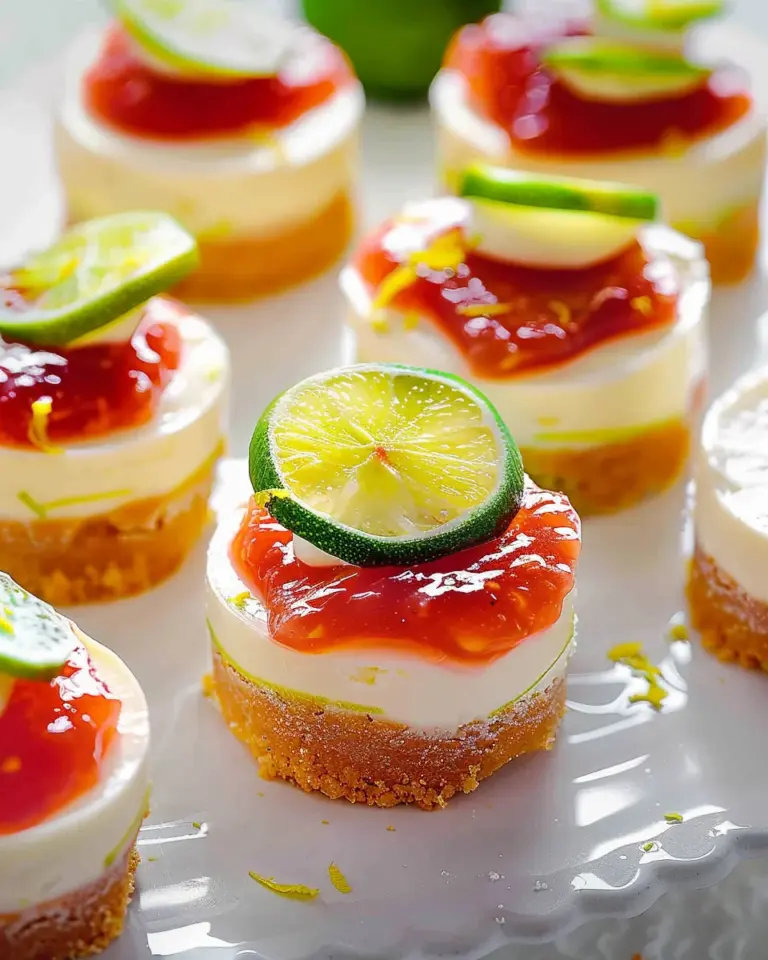 Mini Lime and Guava Cheesecakes (no-bake)