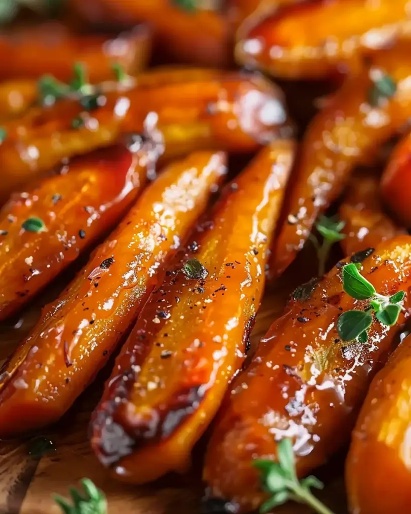Sweet and Savory Maple Glazed Roasted Carrots