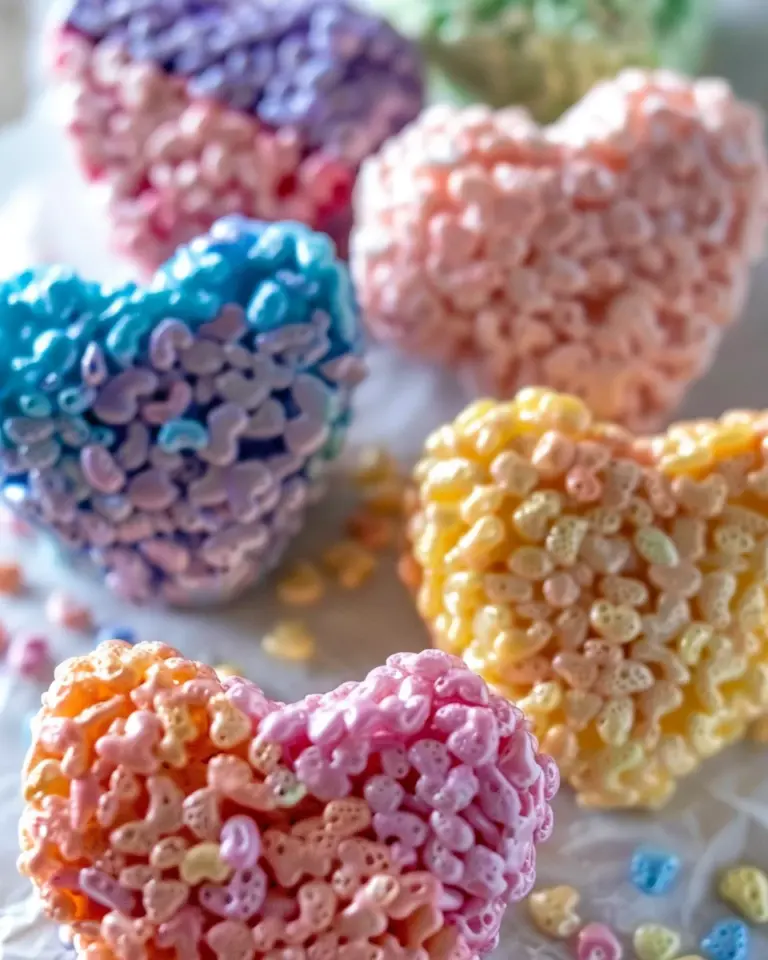 Heart-shaped Rice Krispie Treat Pops