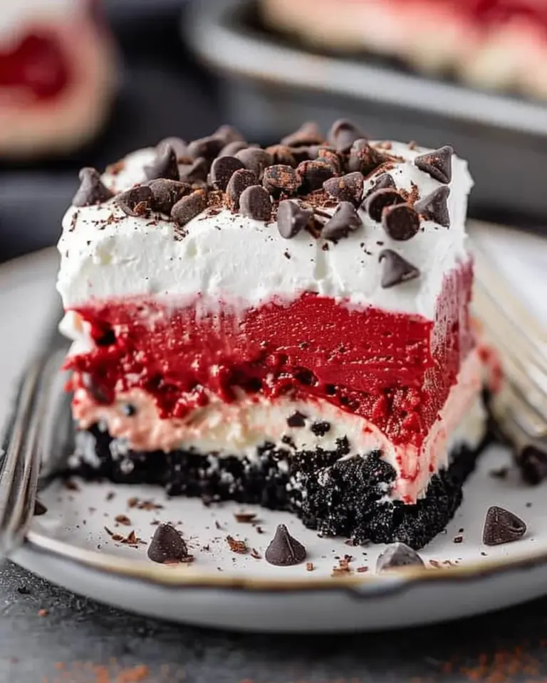 Red Velvet Cheesecake Dessert Lasagna