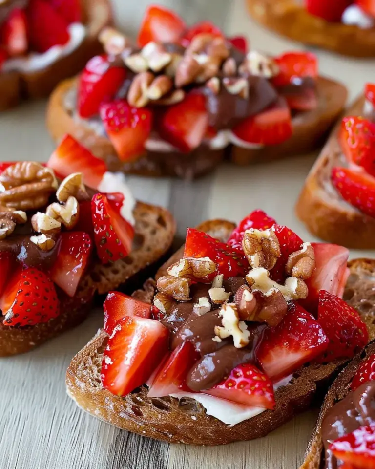 Strawberry Dessert Bruschetta