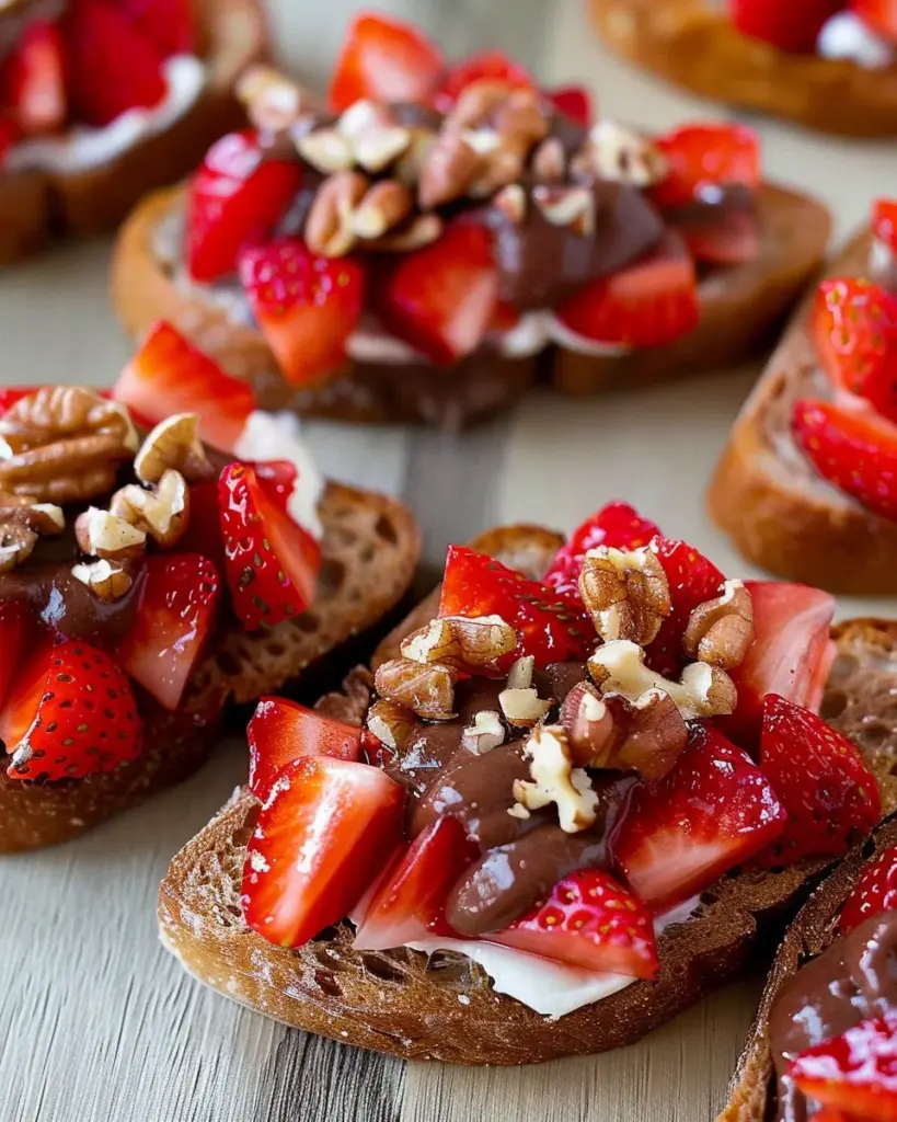 Strawberry Dessert Bruschetta