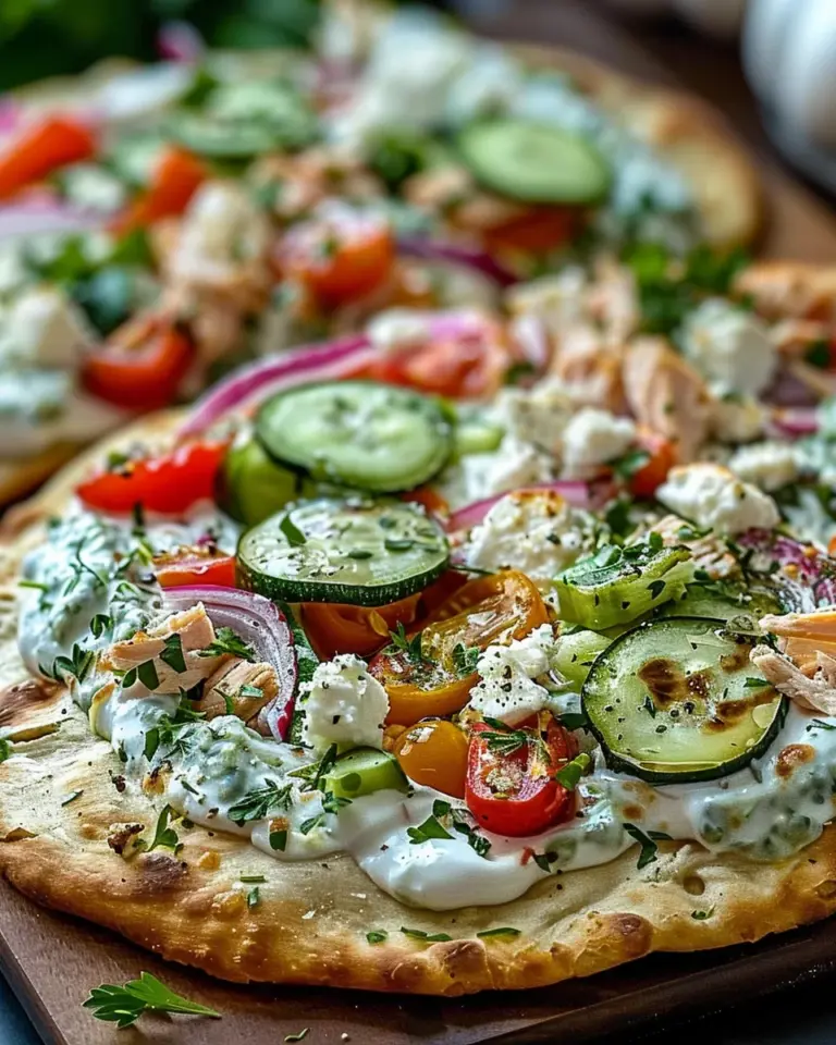 Tzatziki Chicken Pizza