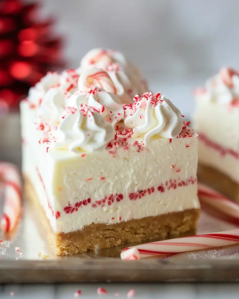 Candy Cane No Bake Cheesecake