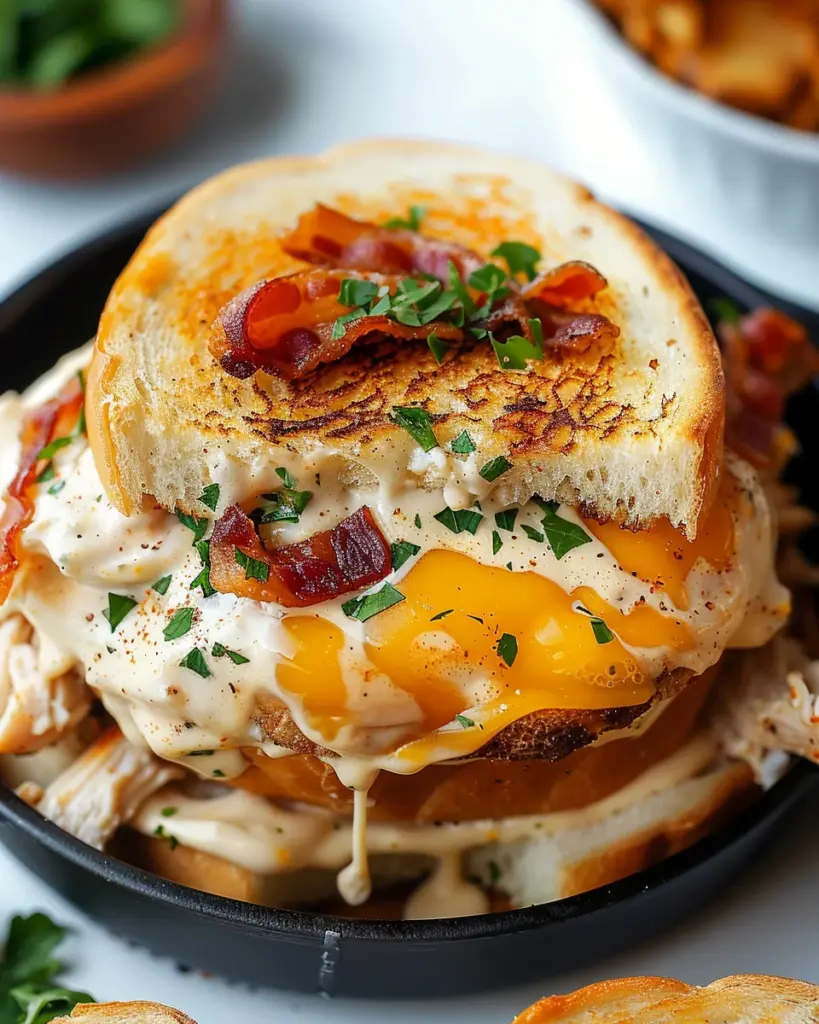 Cheesy Chicken Bacon Ranch Sandwich