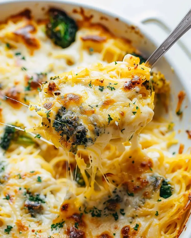 Alfredo Spaghetti Squash Casserole (5 Ingredients!)