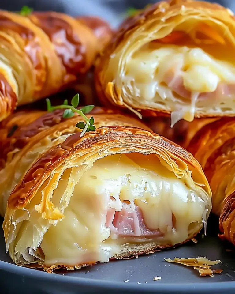 Air Fryer Ham Cheese Croissants