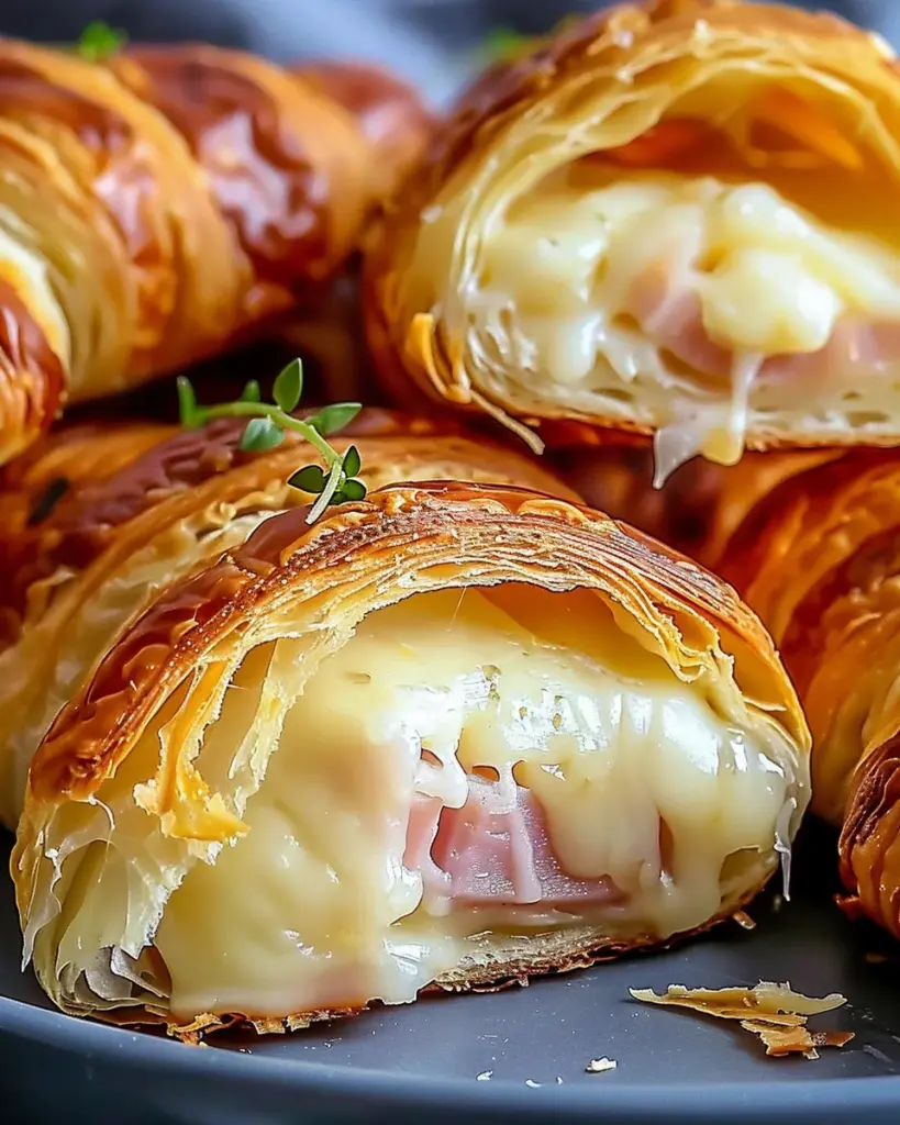 Air Fryer Ham Cheese Croissants