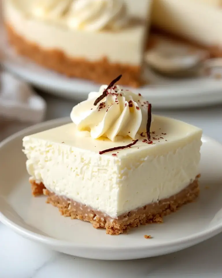 Easy Vanilla Bean White Chocolate Mousse Cheesecake