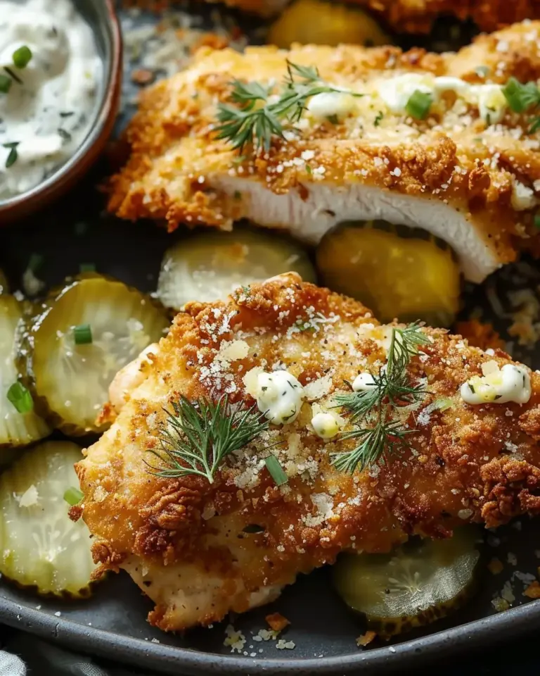 Crispy Dill Pickle Parmesan Chicken: Quick & Crunchy Delight