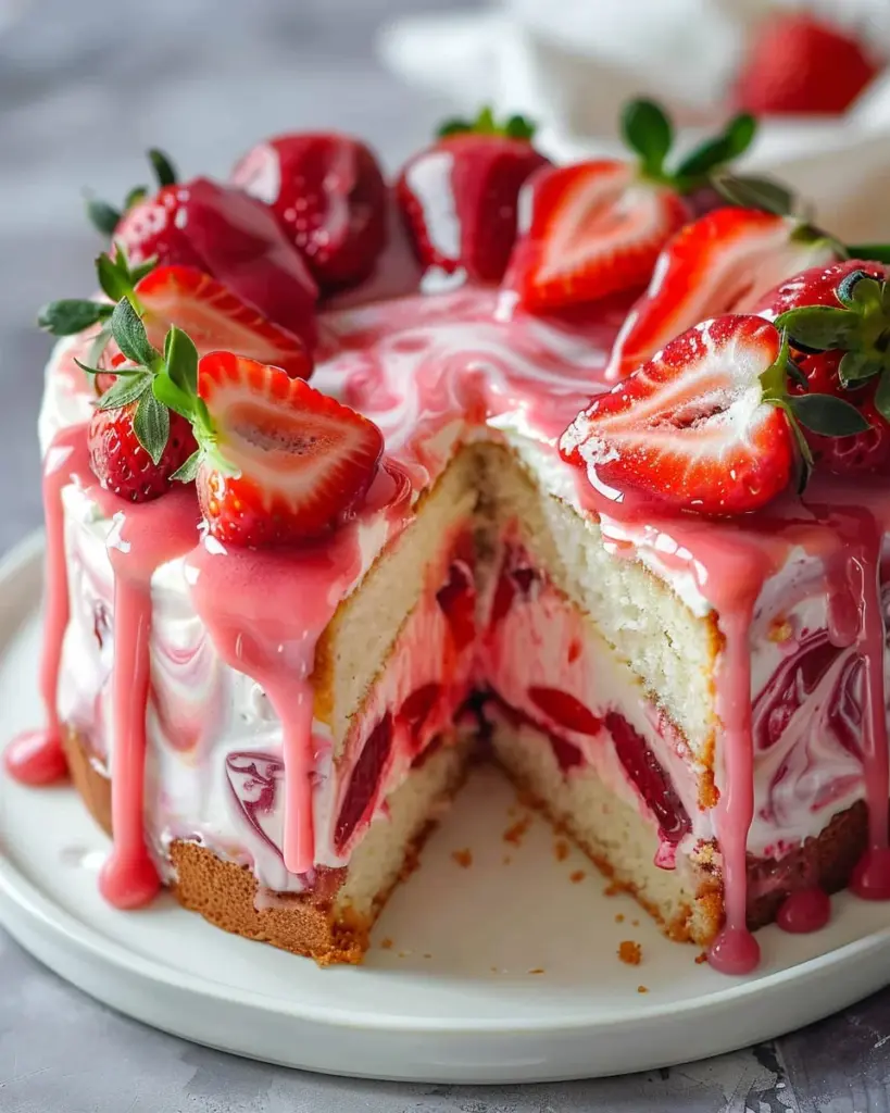 Strawberry Earthquake Cake – Unbelievably Easy Showstopper Dessert