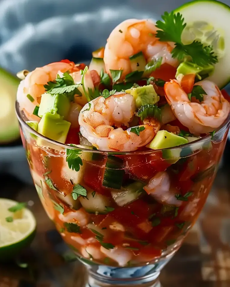 Fresh Authentic Mexican Shrimp Cocktail