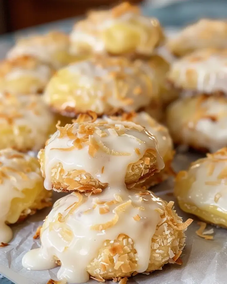 Dolly Parton Coconut Cookies with Lemon Glaze