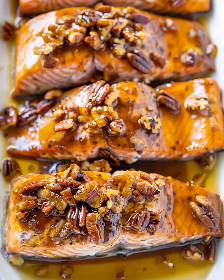 Maple Pecan Glazed Salmon