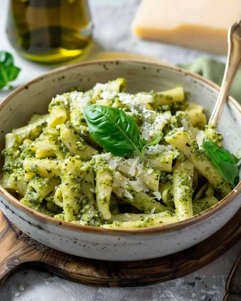 Easy Pesto and Ricotta Pasta (Gluten-Free, Nut-Free)