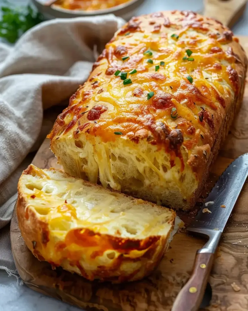 Cheese bread (no knead!) Recipe