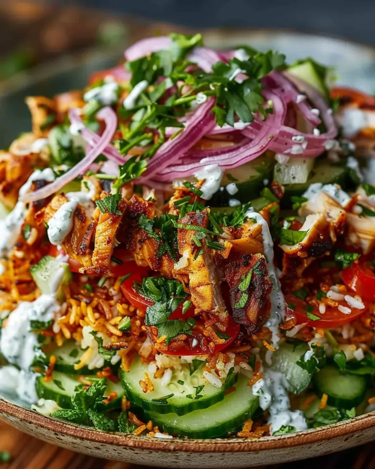 Chicken Shawarma Crispy Rice Salad – Easy Middle Eastern Dinner Recipe