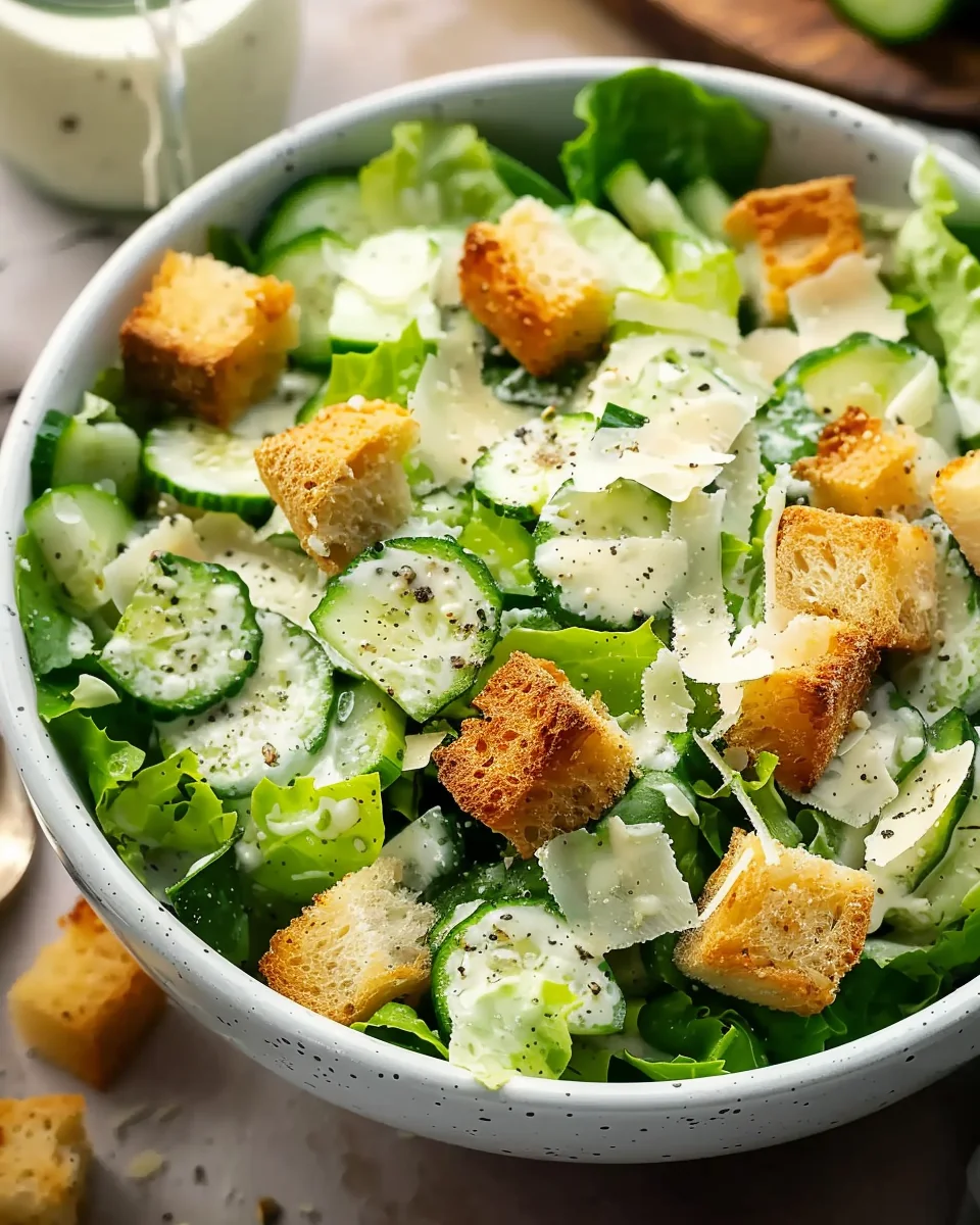 Cucumber Caesar Salad
