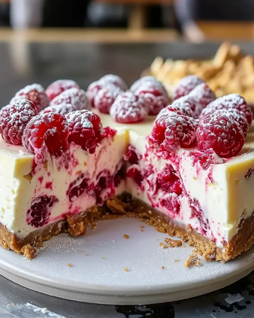 Indulgent White Chocolate Raspberry Cheesecake Bliss
