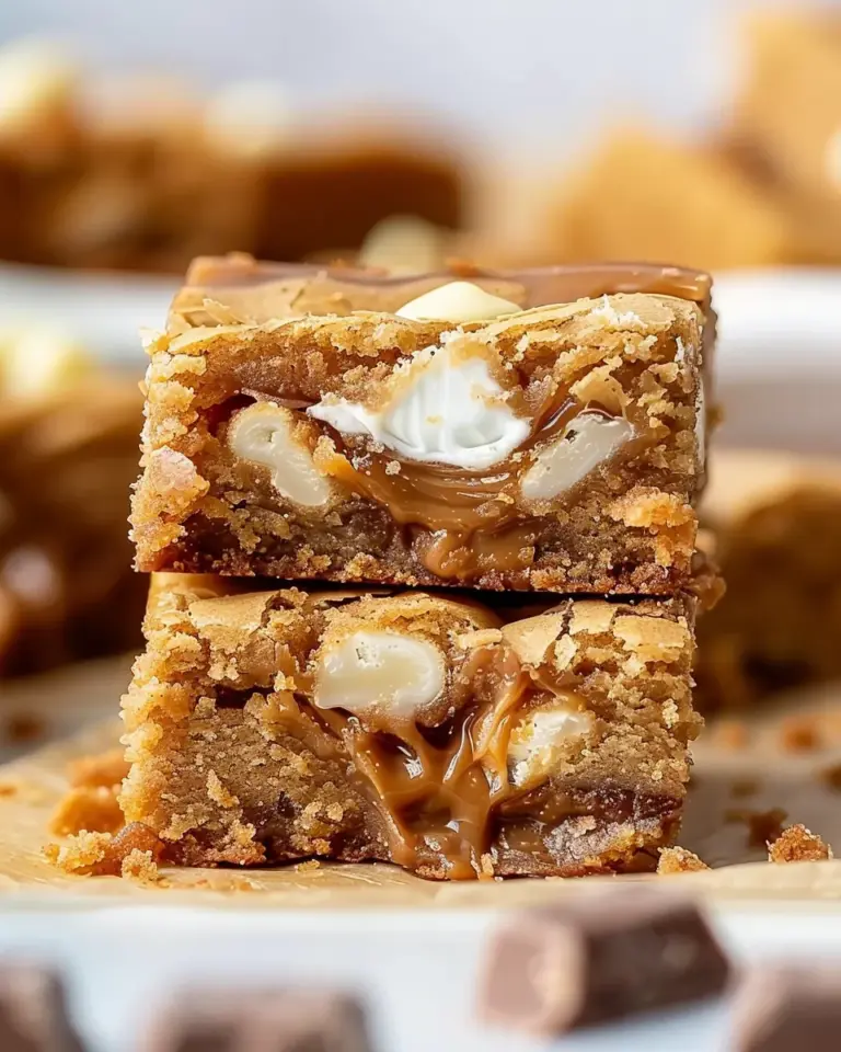 Chewy Biscoff Blondies: 8 Irresistible Steps with Gooey Centers