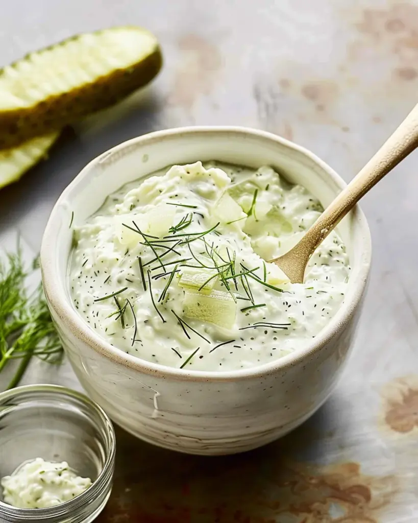Healthy Dill Pickle Cottage Cheese Ranch Recipe