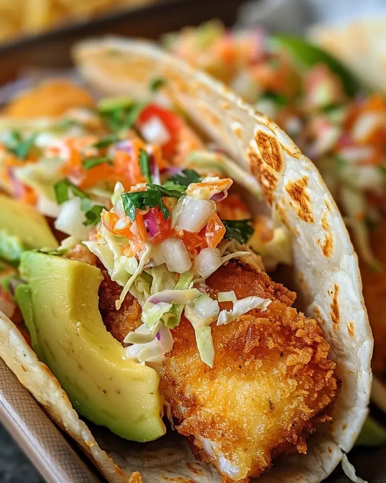 Crispy Fish Tacos with Cilantro Lime Slaw