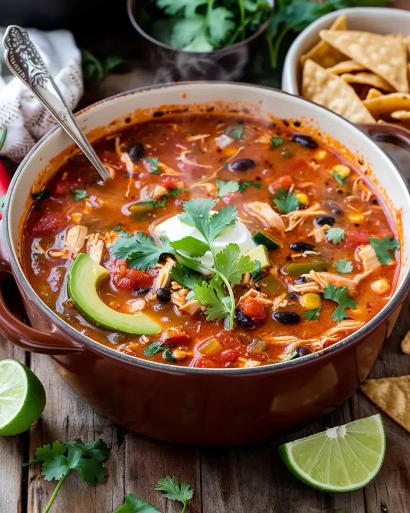Chicken Tomato Rice Soup