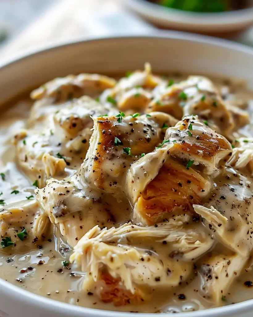 Slow Cooker Creamy Chicken & Gravy