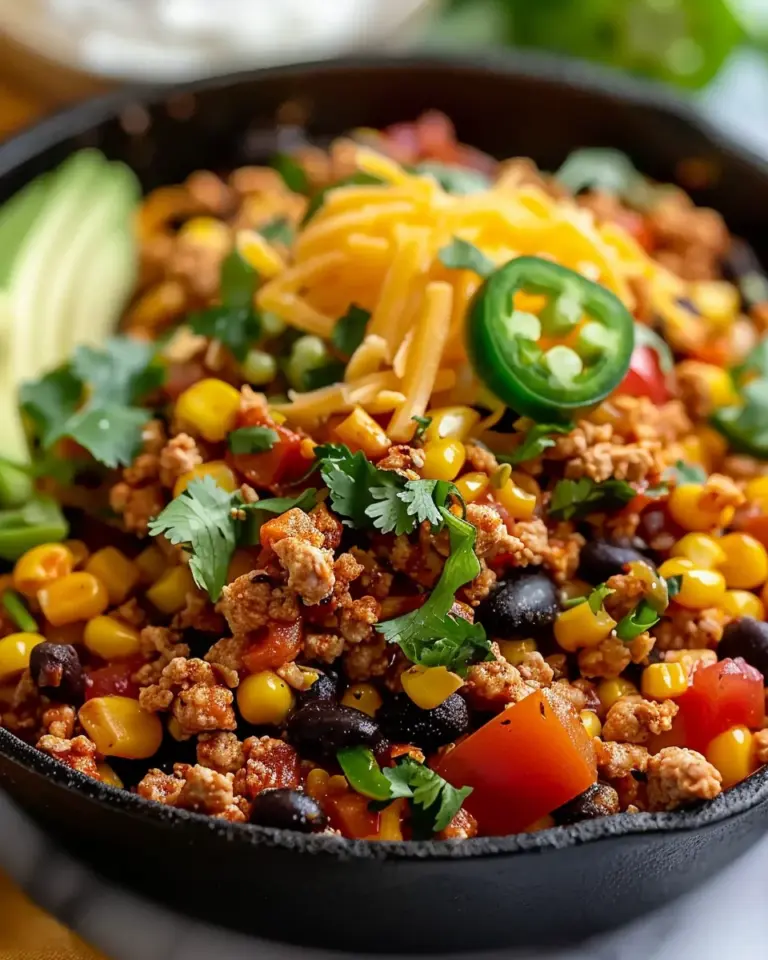 Easy Ground Turkey Taco Skillet (One-Pan Meal)