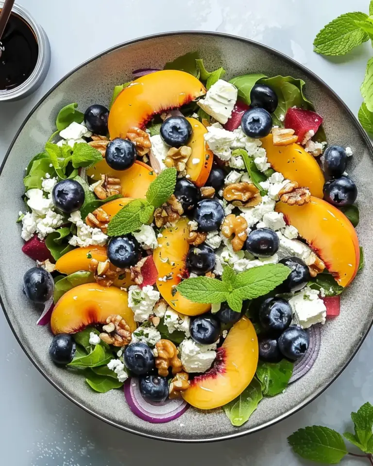 Blueberry Peach Feta Salad