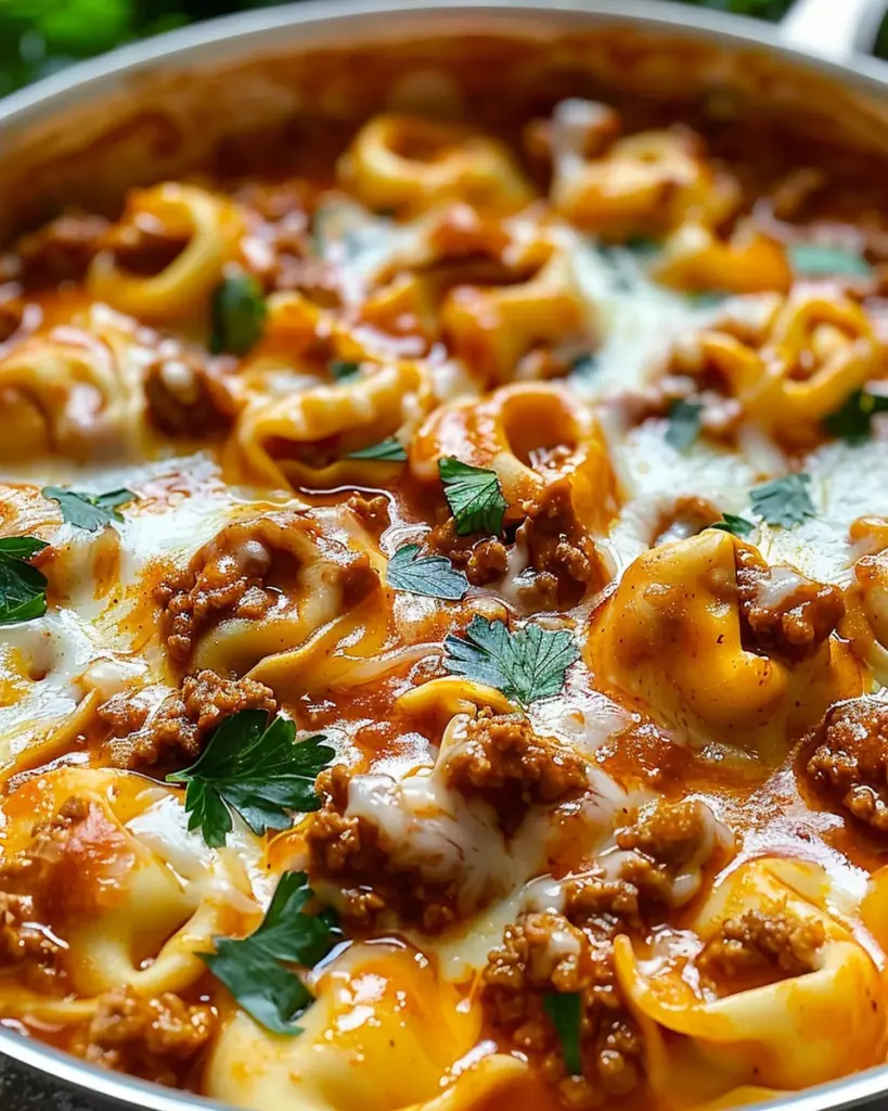 Cheesy Beef Enchilada Tortellini