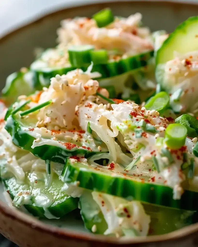 Cucumber Salad with Crab Meat Delight