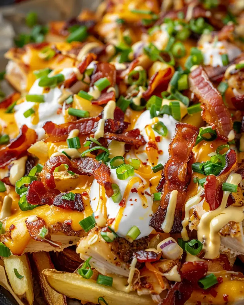 Dirty Chicken and Bacon Loaded Fries