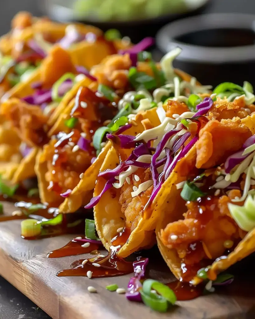 Crispy Chicken Wonton Tacos Recipe with Perfect Teriyaki Glaze