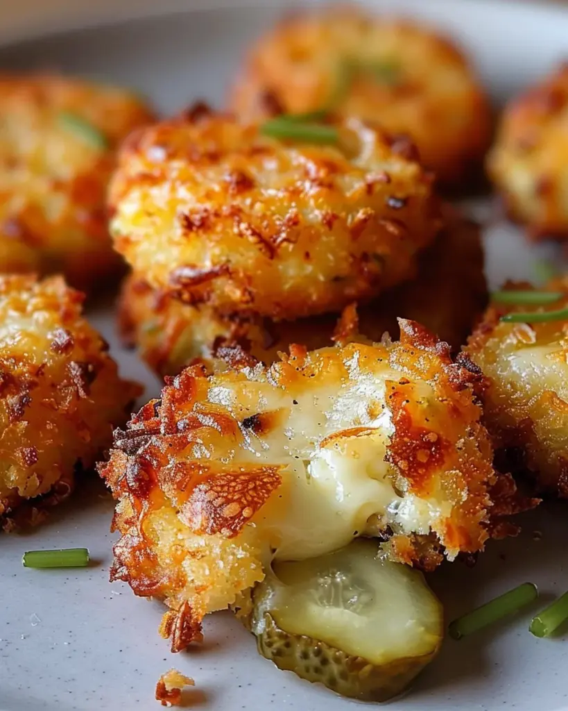 Crispy Pickle Cheese Bites