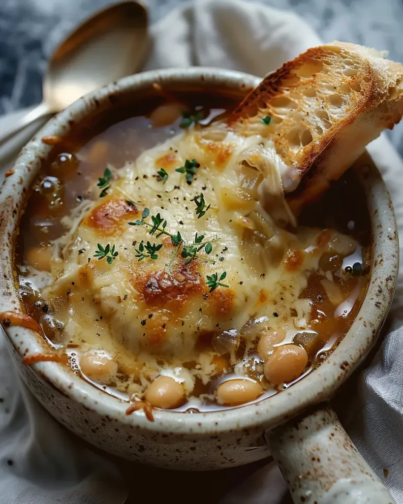 French Onion and Butter Bean Soup