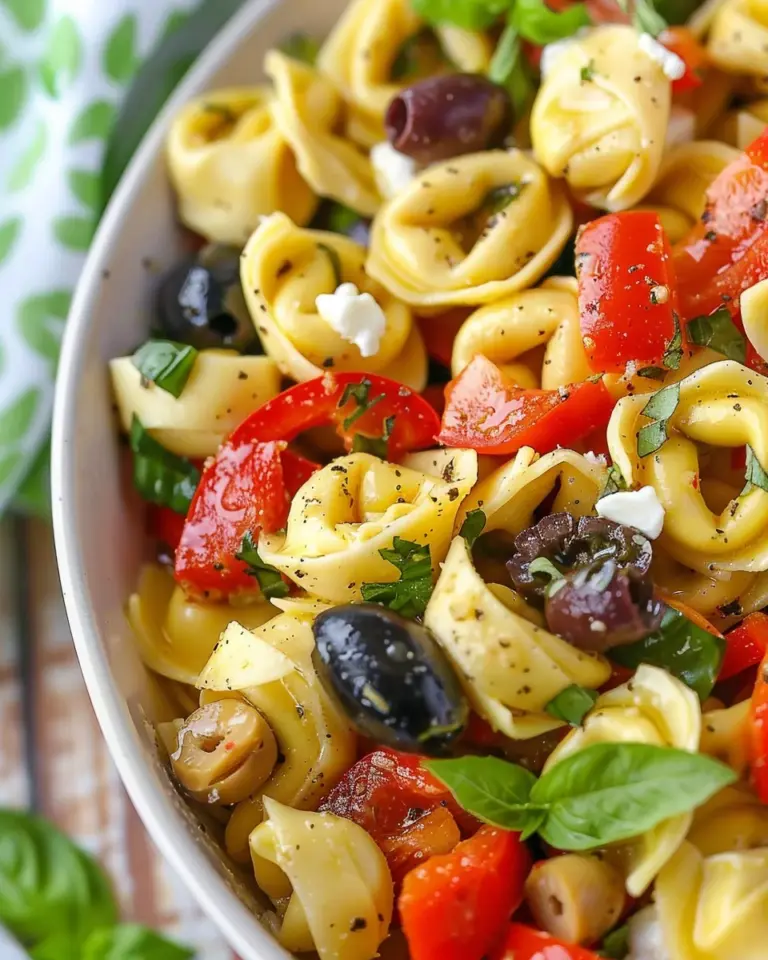 Roasted Red Pepper and Parmesan Tortellini Salad