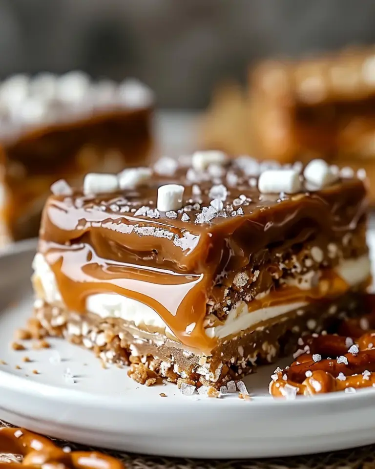 Delicious No-Bake Salted Caramel Pretzel Bars in Minutes