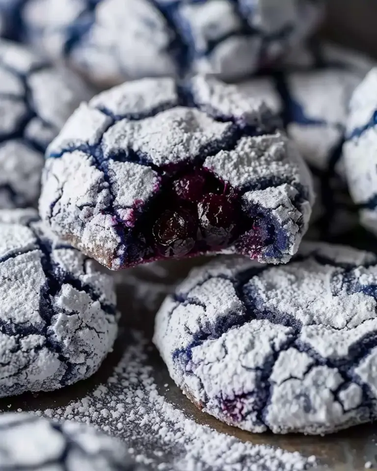 Blueberry Crinkle Cookies