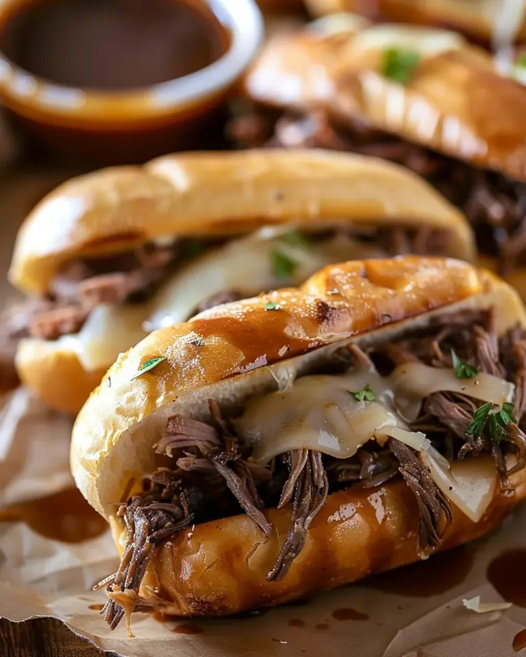 Crockpot French Dip Sandwiches