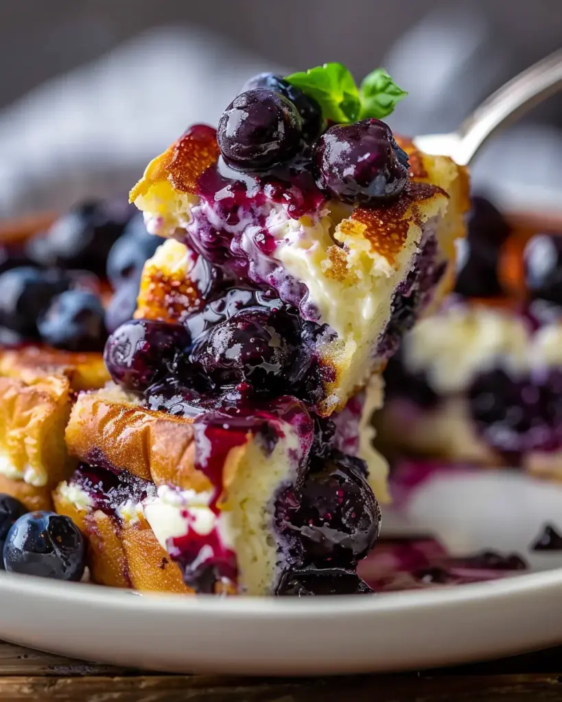 Blueberry Cream Cheese French Toast Casserole