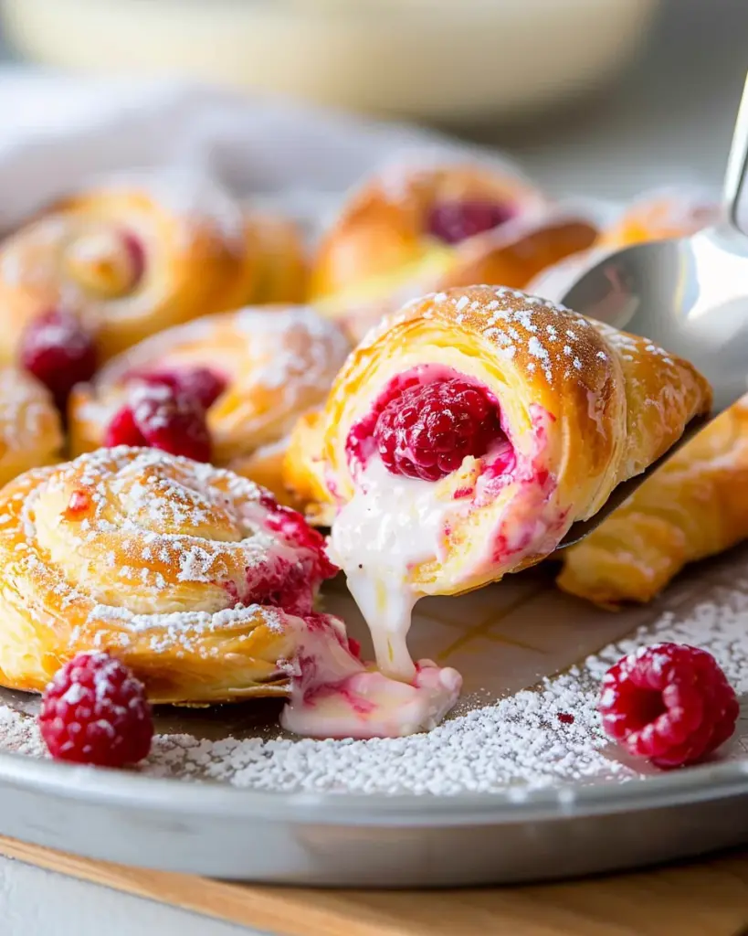 Lemon Raspberry Cream Cheese Danish Rolls