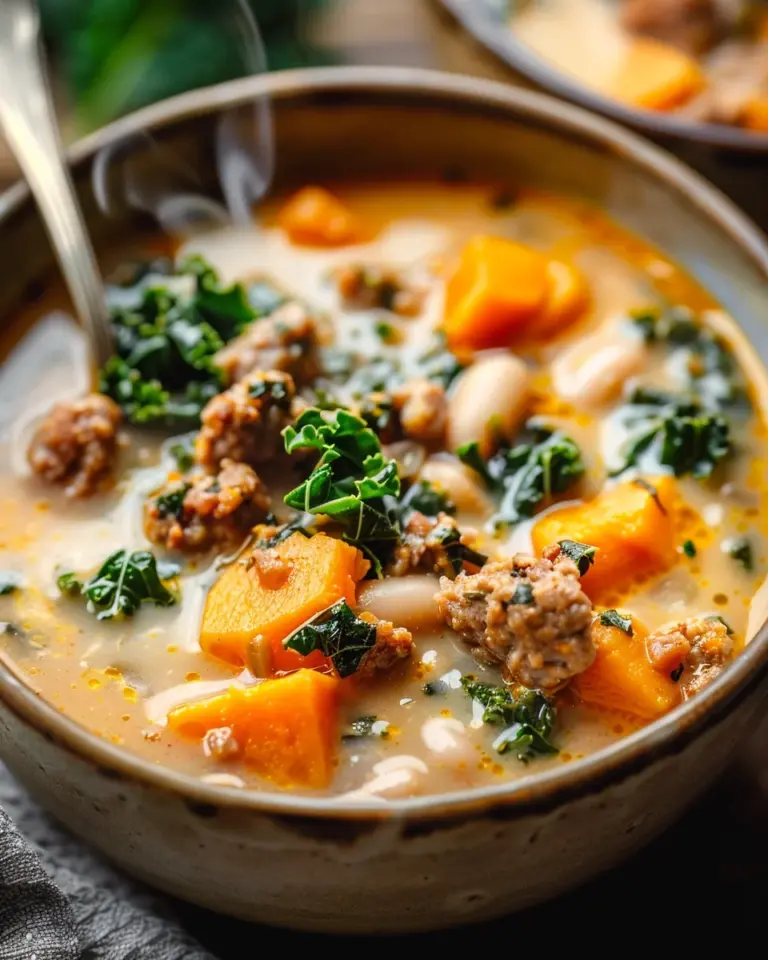 Creamy Sweet Potato and Sausage Soup