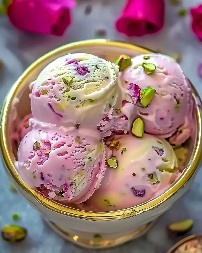 Rose Pistachio Cheesecake Ice Cream: An Incredible Ultimate Recipe