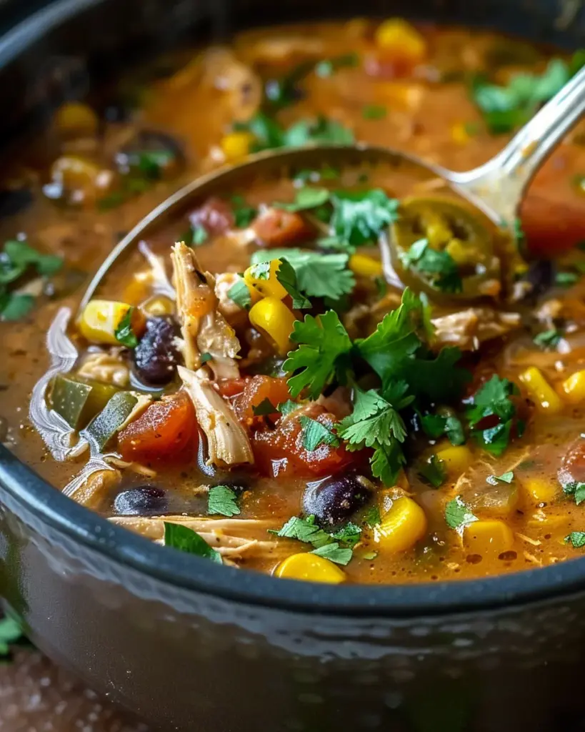 Chicken Poblano and Black Bean Soup