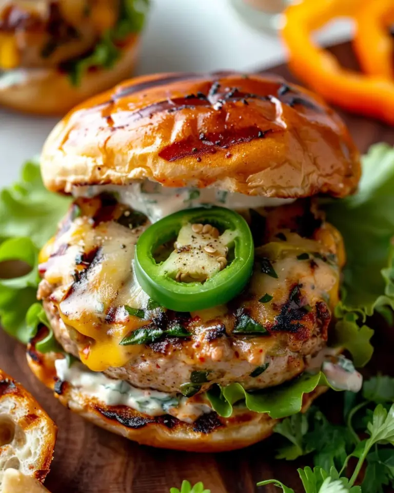 Jalapeño Cheddar Turkey Burgers