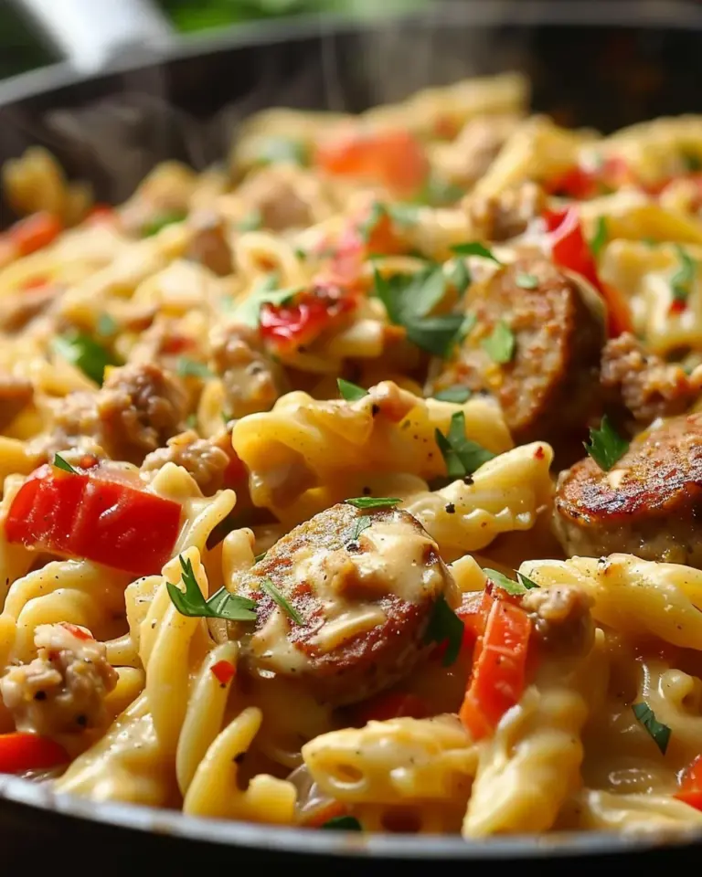 Creamy Pepper Jack Cajun Sausage Pasta