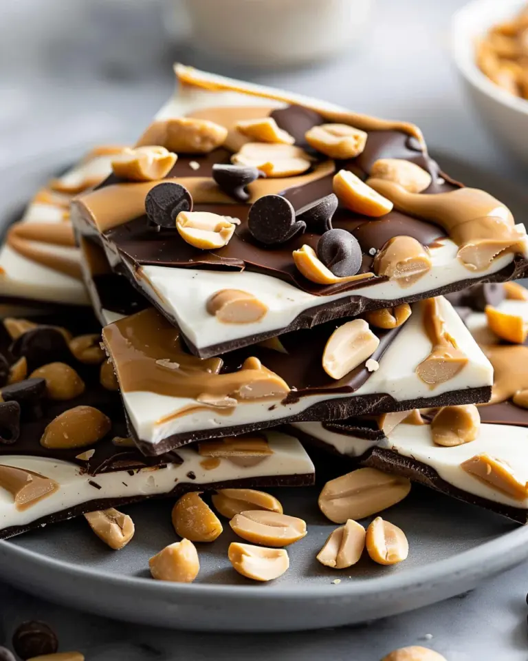 10 Minute Peanut Butter Chocolate Greek Yogurt Bark Recipe